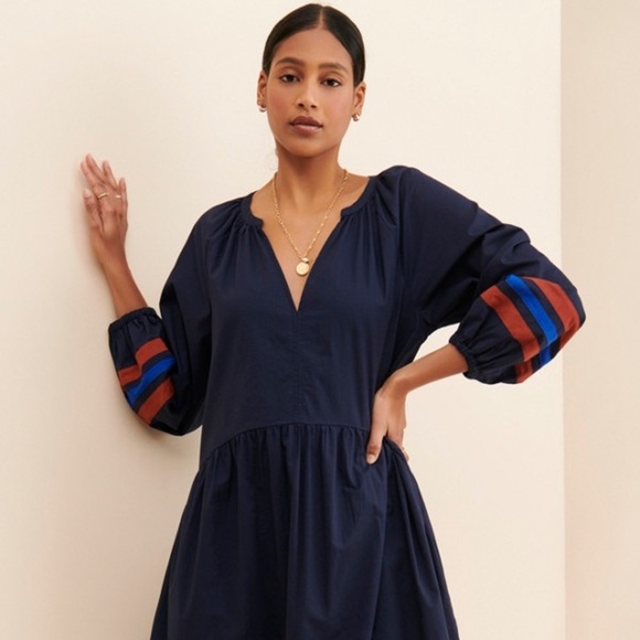 NWOT Sundry Dress w/ Varsity Stripes - Picture 3 of 12